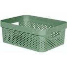 Curver Infinity Recycled Plastic 11L Storage Basket Green