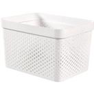 Curver Infinity Recycled Plastic 17L Storage Basket White