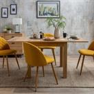 Astrid Dining Chair, Flatweave Fabric Yellow
