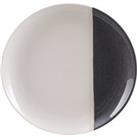 Elements Dipped Charcoal Stoneware Side Plate Grey and Charcoal