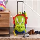 Kid's Dinosaur Backpack Suitcase Green, Red and Blue