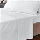 Hotel Cotton 230 Thread Count Sateen Flat Sheet White