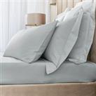 Hotel Cotton 230 Thread Count Sateen Fitted Sheet Grey