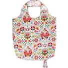 Bountiful Floral Polyester Reusable Shopping Bag Pink