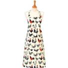 Rooster Cotton Apron Off White, Blue and Red