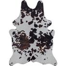 Cow Print Rug Black and White
