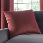 Reversible Merlot and Charcoal Velour Cushion Red and Charcoal