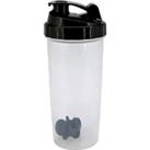 Black 800ml Drinks Bottle with Shaker Clear and Black