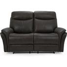Monte Faux Suede Reclining 2 Seater Sofa Grey