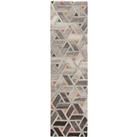 River Geometric Runner Grey, Pink and Yellow