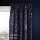Navy Thermal Blackout Pencil Pleat Curtains Navy
