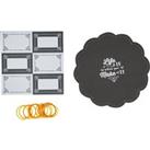 Dunelm Life is What You Make of it Jam Pot Set Clear, Black and Grey