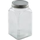 Dunelm Glass Ribbed Kitchen Canister Clear