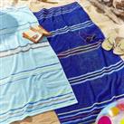 Rainbow Blue and Navy Beach Towel Twin Pack Blue