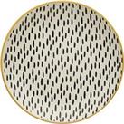 Global Ochre Stoneware Side Plate Yellow, White and Black