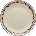 Global Red Stoneware Dinner Plate Red, Beige and Black