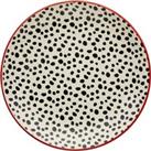 Global Red Stoneware Side Plate Red/White/Black