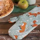 Ulster Weavers Foraging Fox Single Oven Glove Blue, White and Orange
