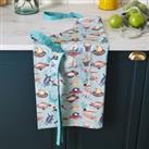 Kitty Cats Apron Blue, Green and Yellow
