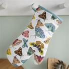 Butterfly House Single Oven Glove White, Blue and Yellow