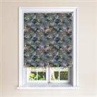 Jungle Pewter Blackout Roller Blind Green, Purple and White