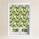 Lemon Yellow Blackout Roller Blind Yellow, Green and White