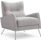 Clara Linen Effect Accent Chair Grey