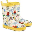 Moon and Me Kids Character Wellies Yellow, Blue and White