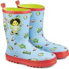Moon and Me Kids Music Wellies Blue, Yellow and Green