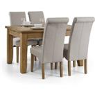 Astoria Dining Table and 4 Rio Chairs Brown