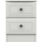 Portia 2 Drawer Bedside Table White
