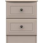 Portia 2 Drawer Bedside Table Brown