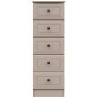 Portia Tall 5 Drawer Chest Beige