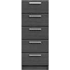 Piper Tall 5 Drawer Chest Grey