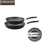 Circulon Total Hard Anodised Non-stick Induction 2 Piece Frying Pan Set Black