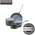 Circulon Excellence Hard Anodised Non-Stick Induction 4 Piece Pan Set Black