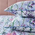 Dorma Country Garden 100% Cotton Standard Pillowcase Pair White/Blue