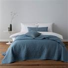 Pebble Quilted Cushion Blue