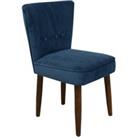 Isla Dining Chair, Velvet Blue