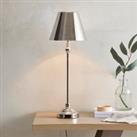 Dorma Bedford Table Lamp Polished Nickel Silver and Grey