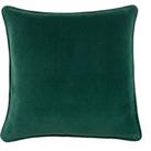 Clara Cotton Velvet Square Cushion Green