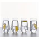 Set of 4 Connoisseur Crystal Glass Highball Glasses Clear