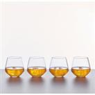 Set of 4 Connoisseur Crystal Glass Tumbler Glasses Clear