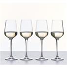 Set of 4 Connoisseur Crystal Glass White Wine Glasses Clear