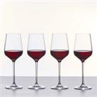 Set of 4 Connoisseur Crystal Glass Red Wine Glasses Clear