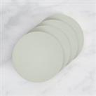 Set of 4 Painted Wooden Round Coasters Grey