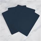 Set of 4 Painted Wooden Placemats Navy Blue