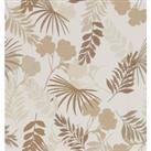 Tropical Made to Measure Fabric By the Metre Brown/White