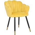 Vivian Dining Chair, Velvet Yellow