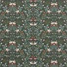 By the Metre Swan Garden Green Oil Cloth Green/Pink/White